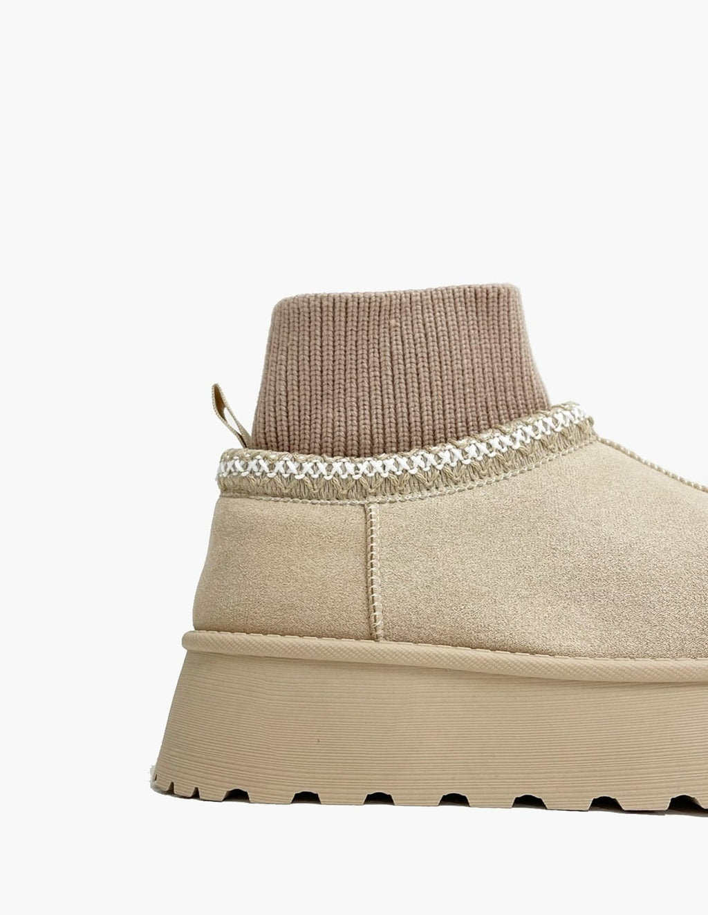 Bota australiana beige - Calcetín y plataforma