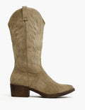 Botas Kaki con Tacón - Estilo Cowboy Mujer
