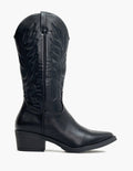 Botas Negras con Tacón - Estilo Cowboy Mujer