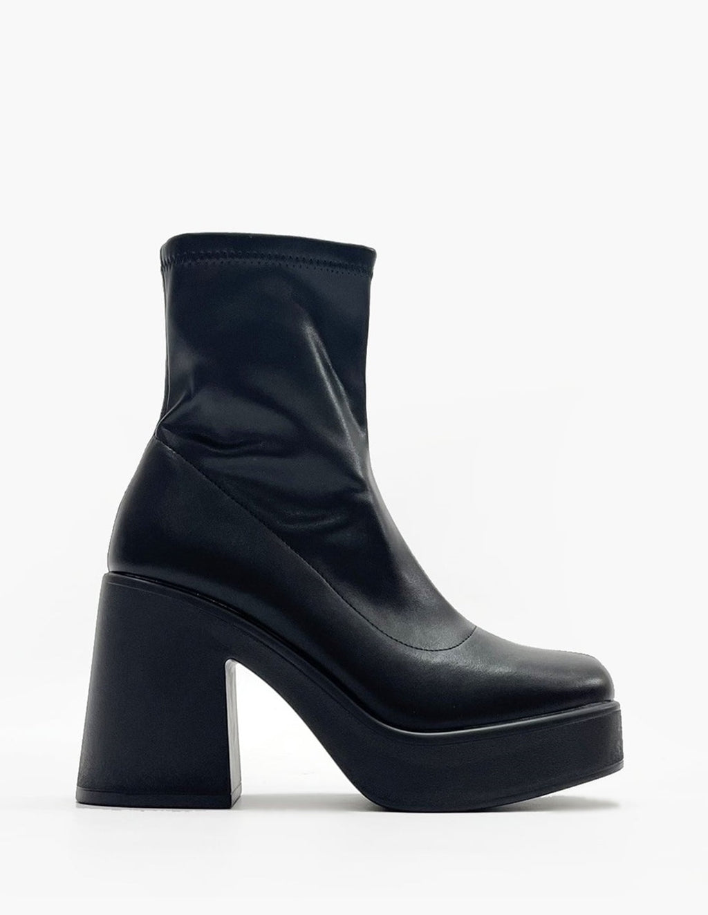Botines Negros de Tacón Alto y Plataforma