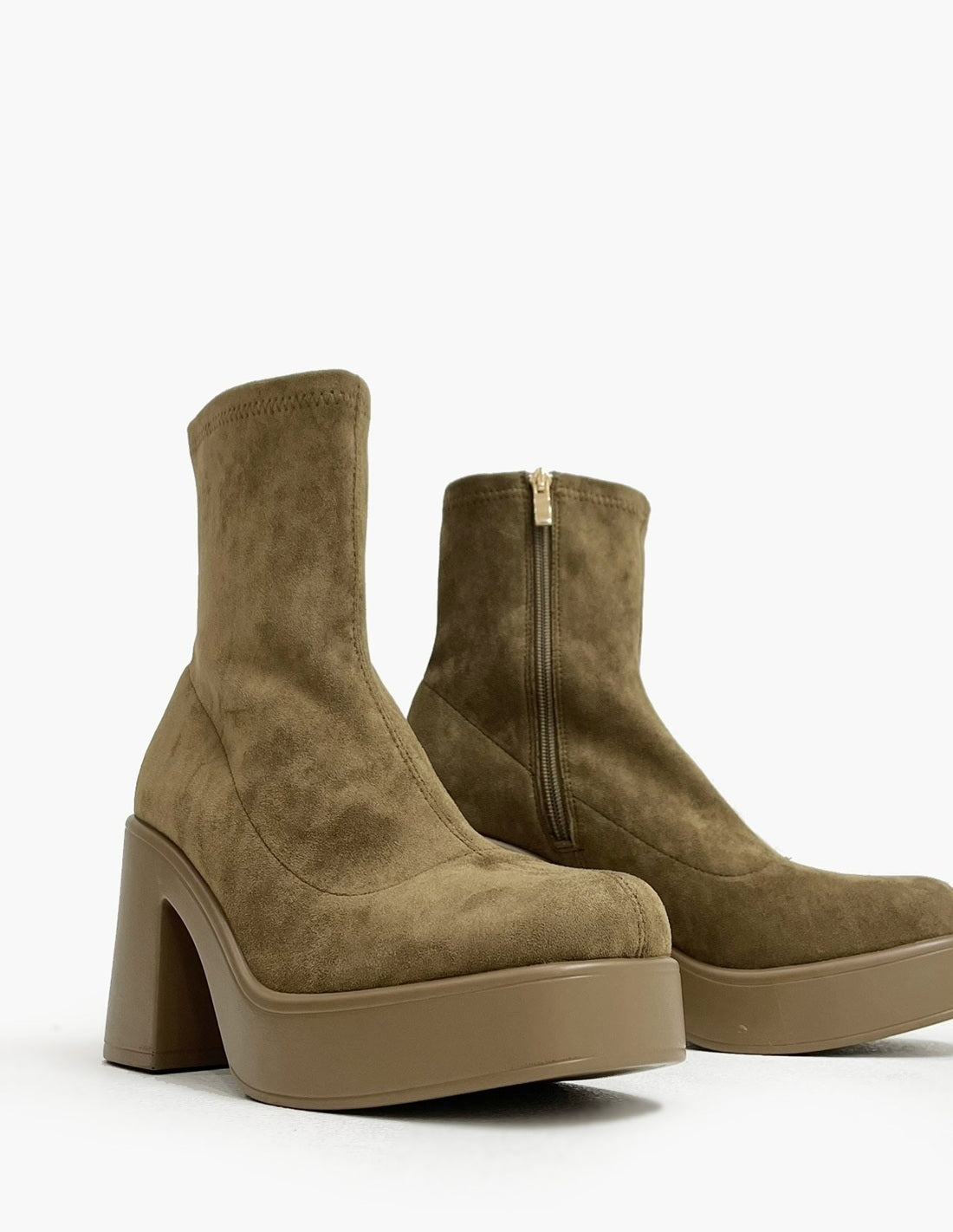Botines Taupe de Antelina Mujer