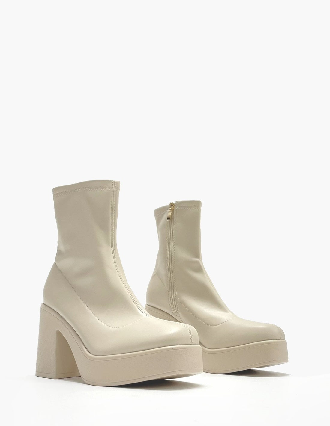 Botines beige de Tacon Alto y Plataforma