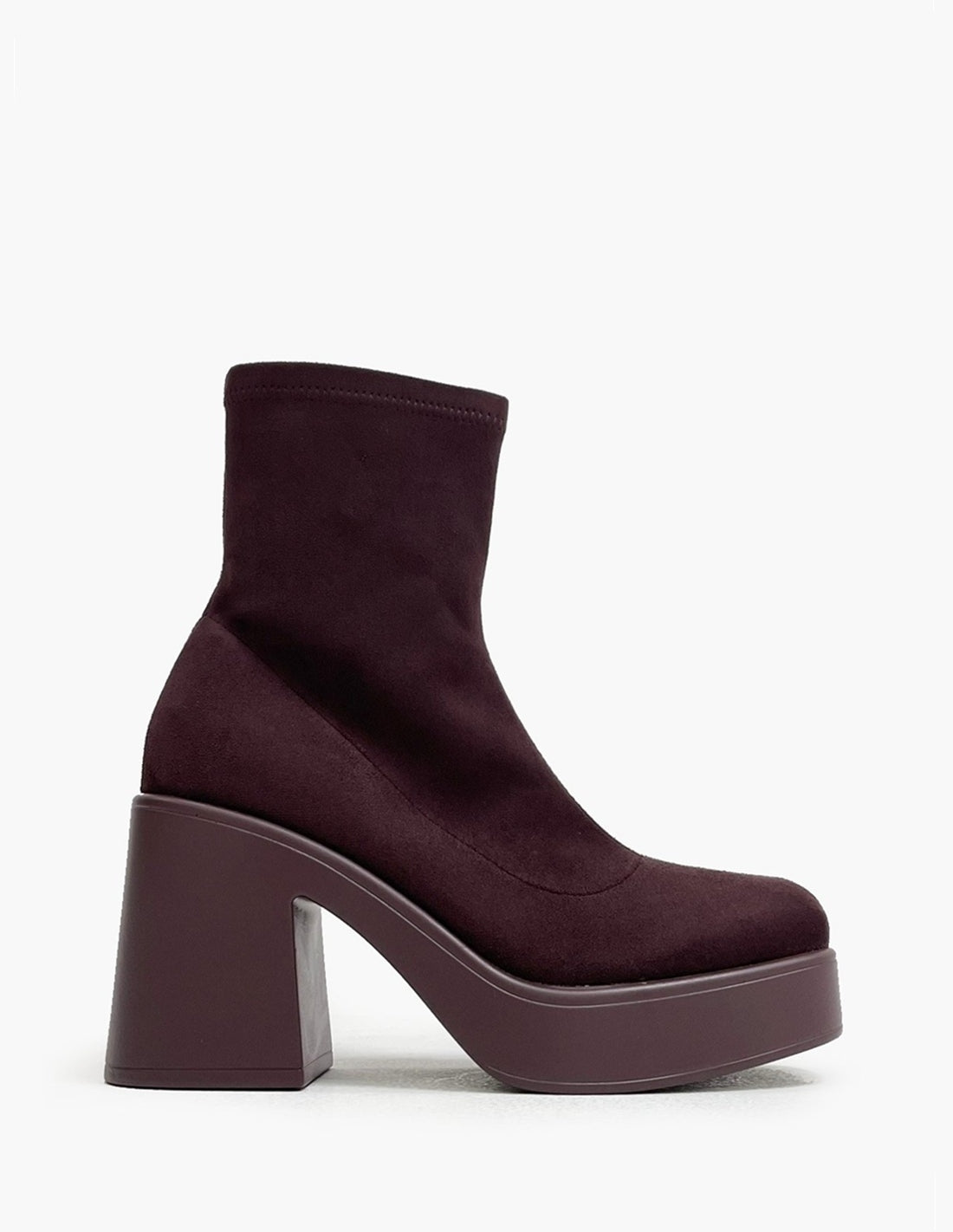 Botines de Plataforma Burdeos de Mujer