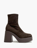 Botines de Plataforma Marrón Oscuro de Mujer