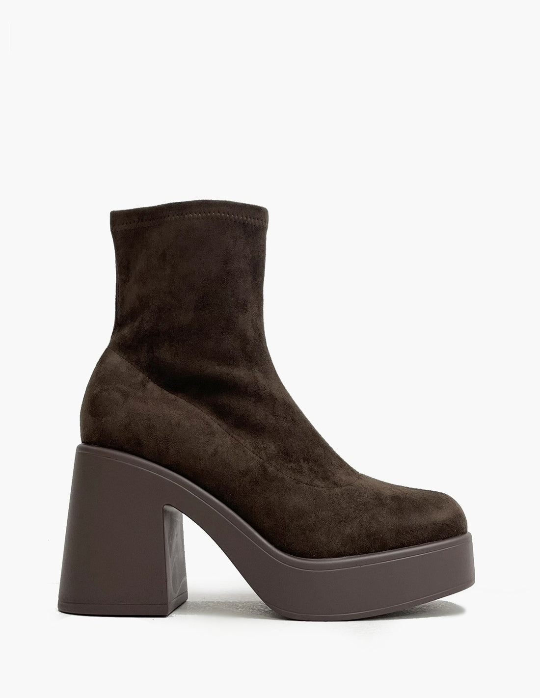 Botines de Plataforma Marrón Oscuro de Mujer