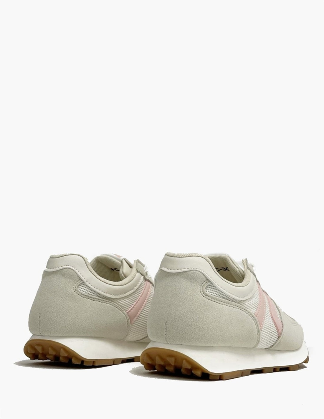 Deportivas beige y rosas