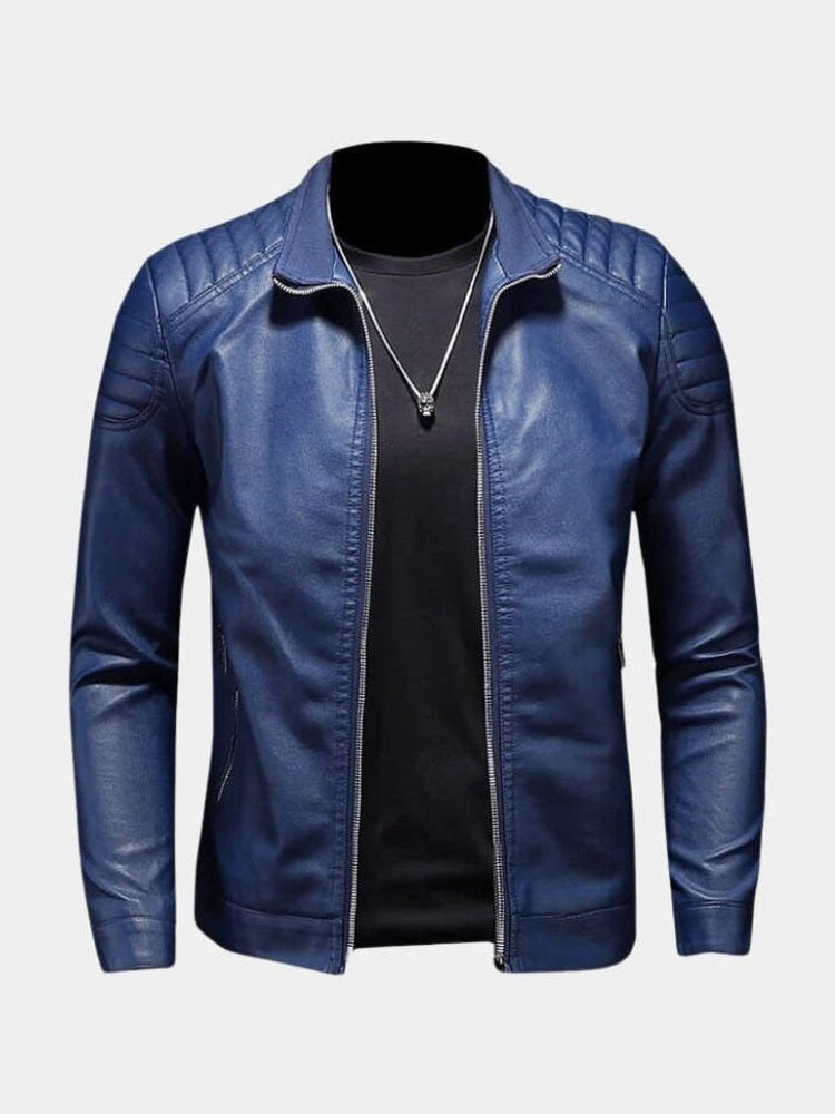Luca™ | Chaqueta de Cuero con Cremalleras