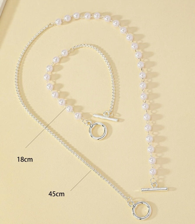Collar y Pulsera Indira - Plateado