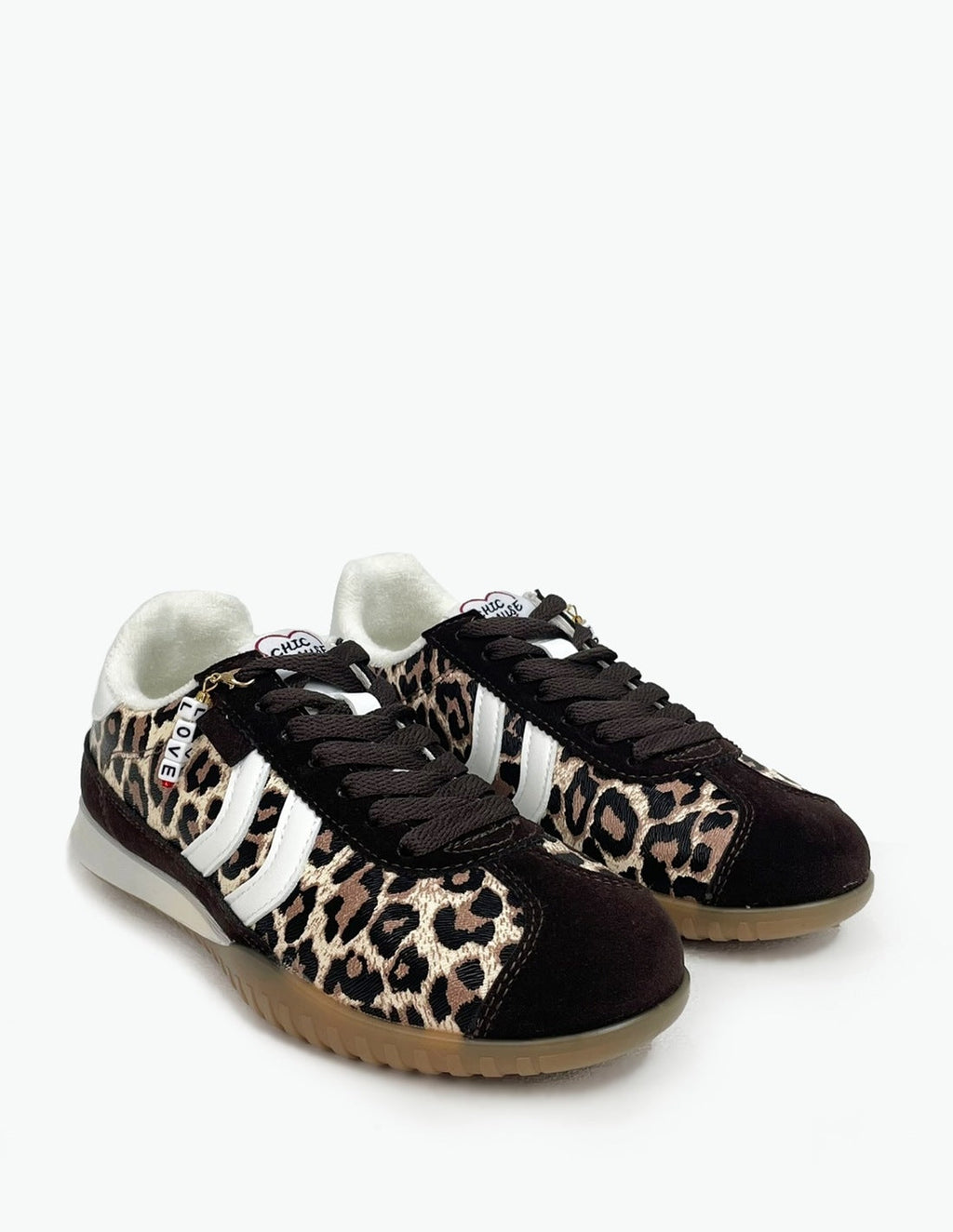 Zapatillas Casual Leopardo y Antelina Negra
