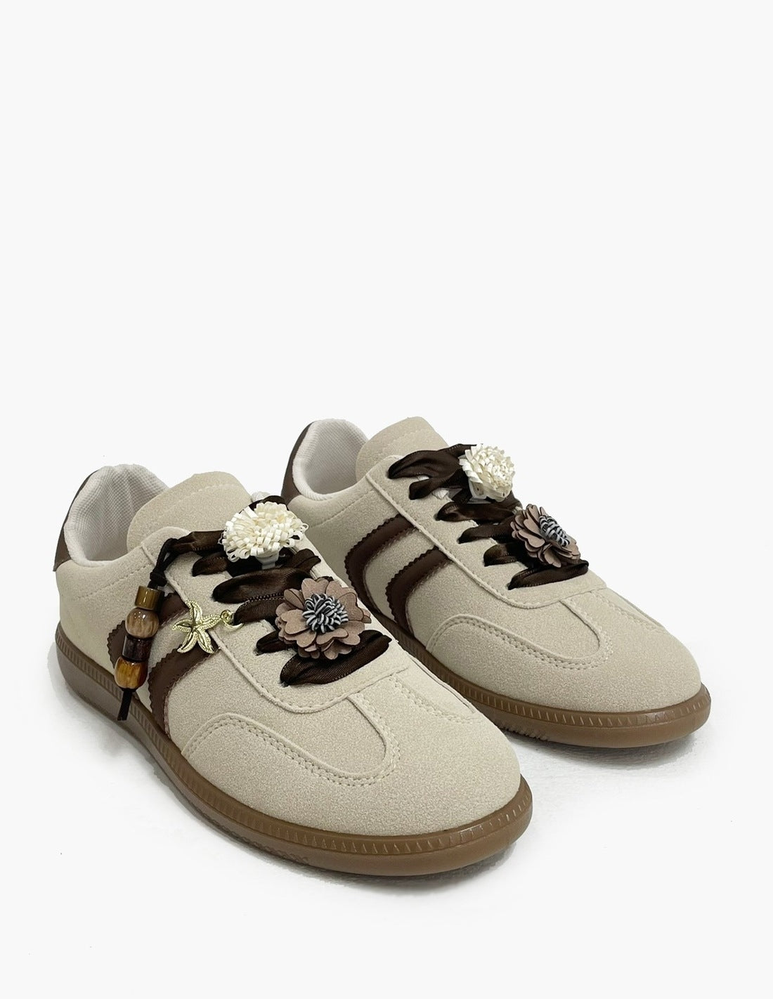 Zapatillas Deportivas Beige Mujer