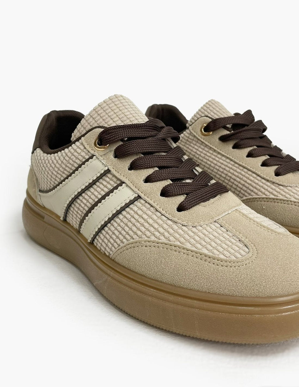 Zapatillas Deportivas Beige Mujer