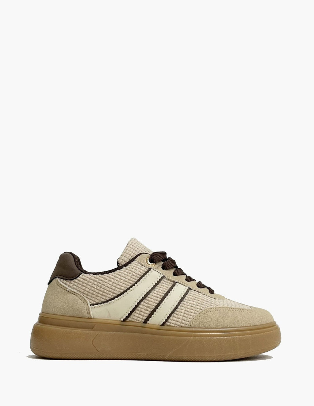 Zapatillas Deportivas Beige Mujer