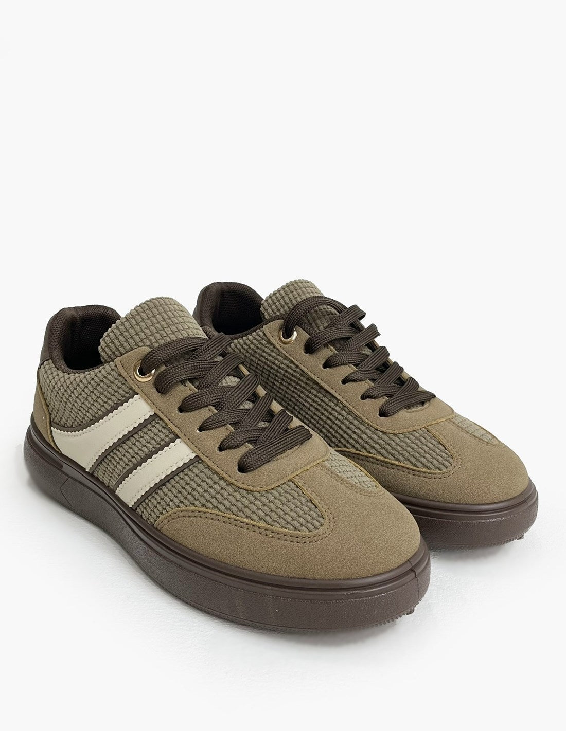 Zapatillas Deportivas Kaki Mujer