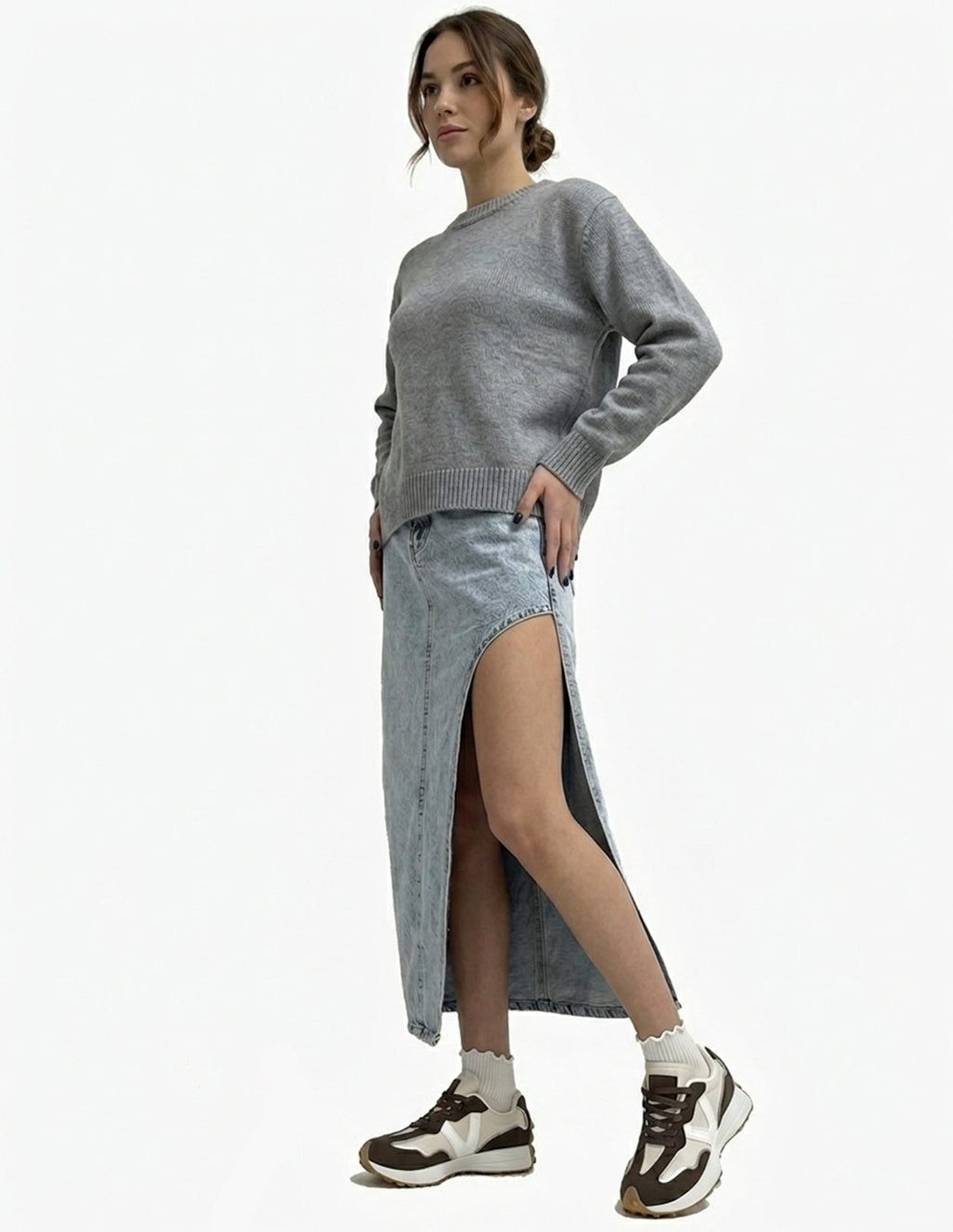 Zapatillas Deportivas Mujer - Marrón y Crema