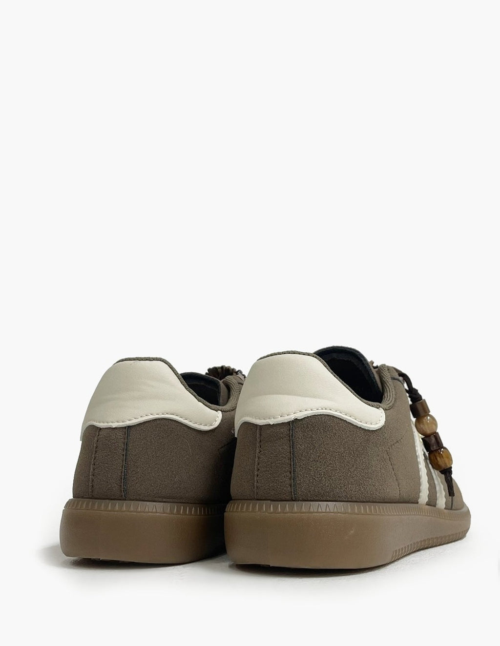 Zapatillas Marrón suave con Abalorios