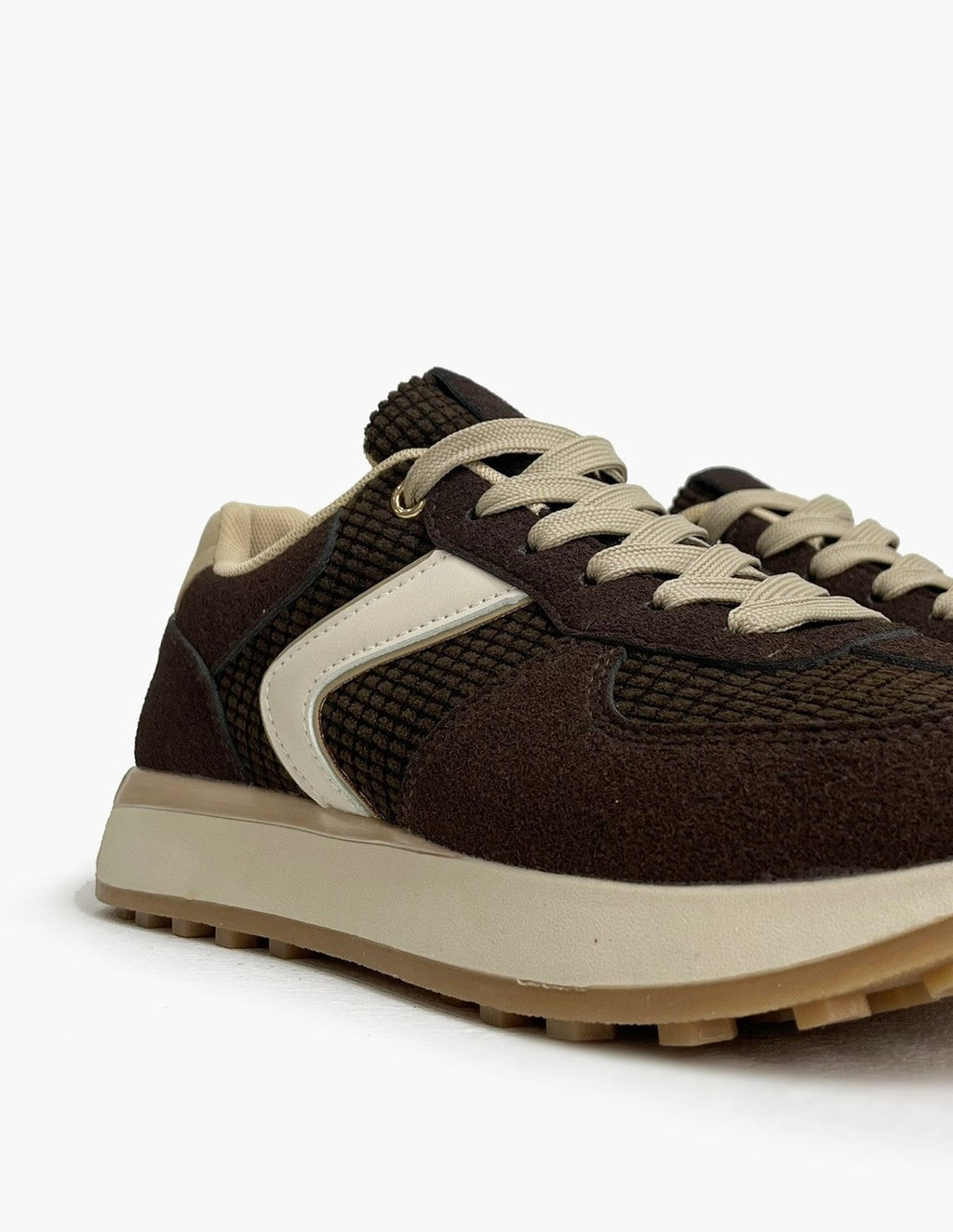 Zapatillas Marrones Mujer Efecto Piel Napa