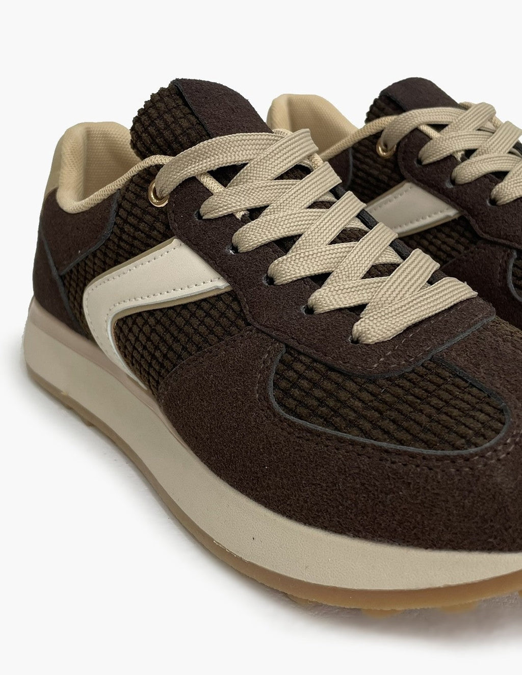 Zapatillas Marrones Mujer Efecto Piel Napa