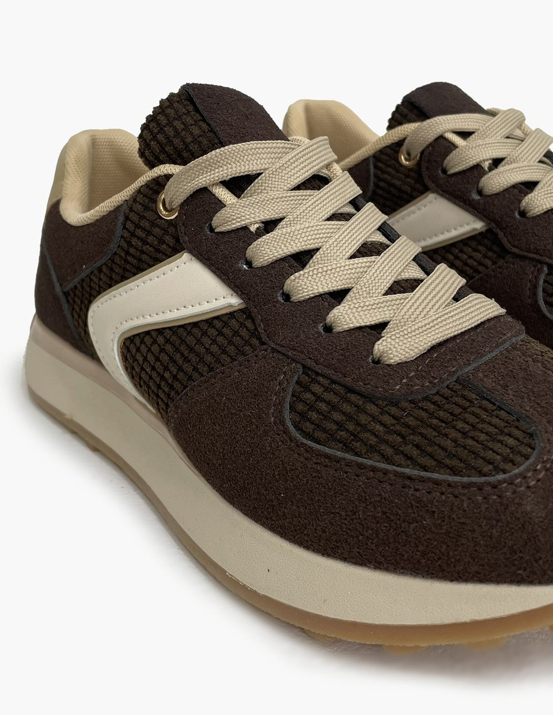 Zapatillas Marrones Mujer Efecto Piel Napa