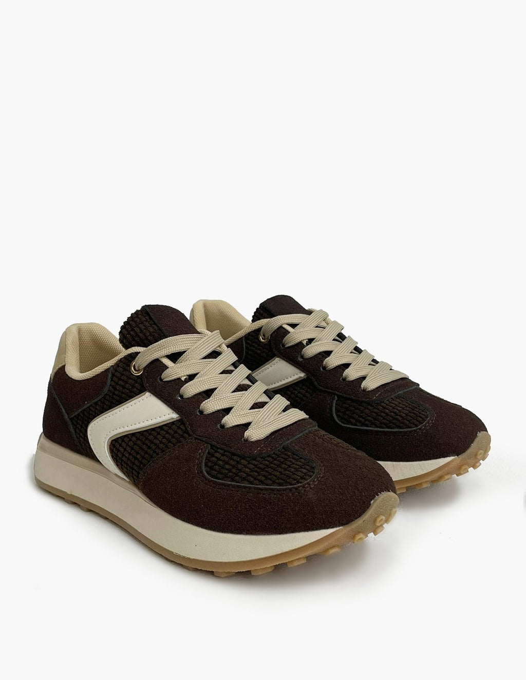 Zapatillas Marrones Mujer Efecto Piel Napa
