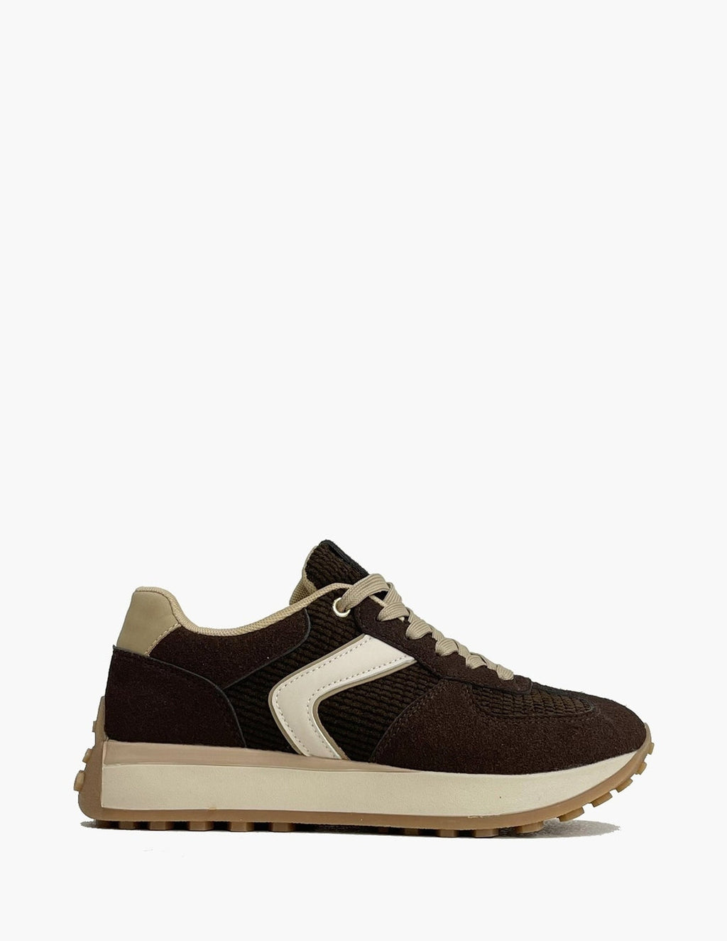 Zapatillas Marrones Mujer Efecto Piel Napa