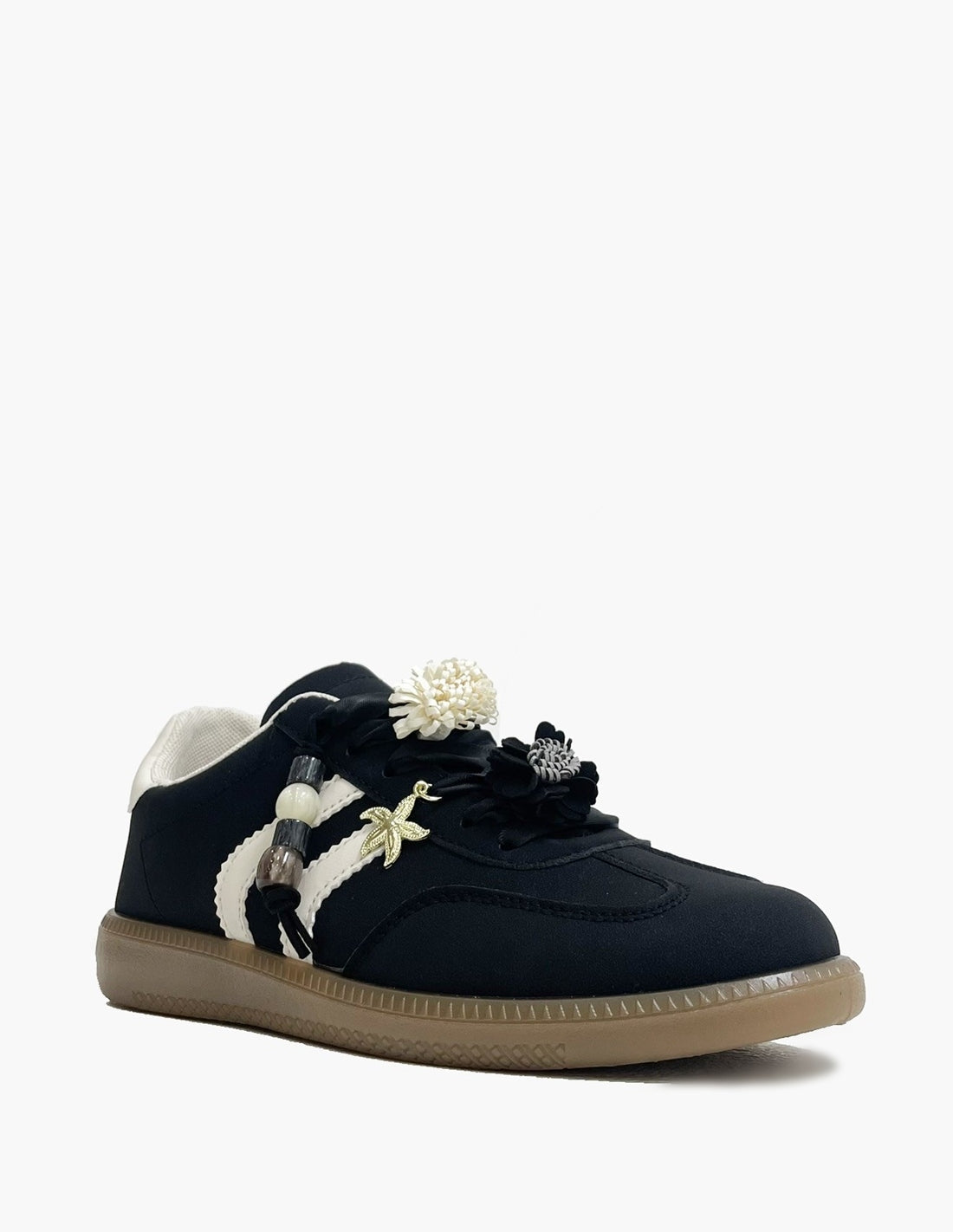 Zapatillas Negras con Abalorios Desmontables