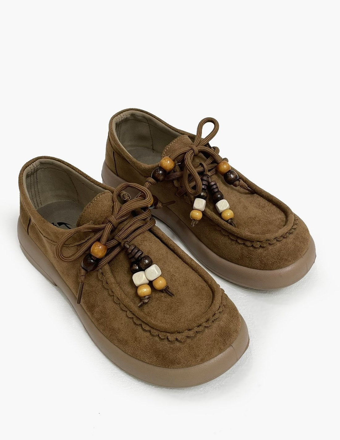 Zapatos Mocasines Planos Mujer - Camel