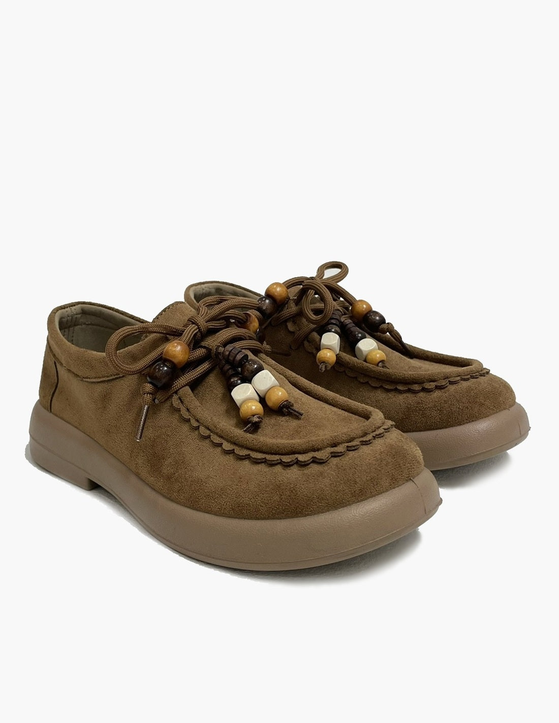 Zapatos Mocasines Planos Mujer - Camel