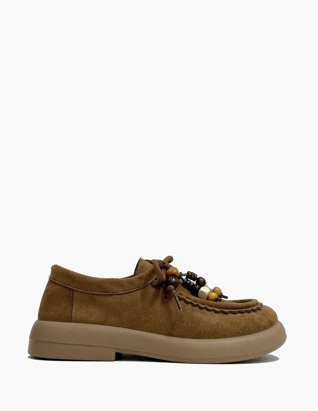 Zapatos Mocasines Planos Mujer - Camel