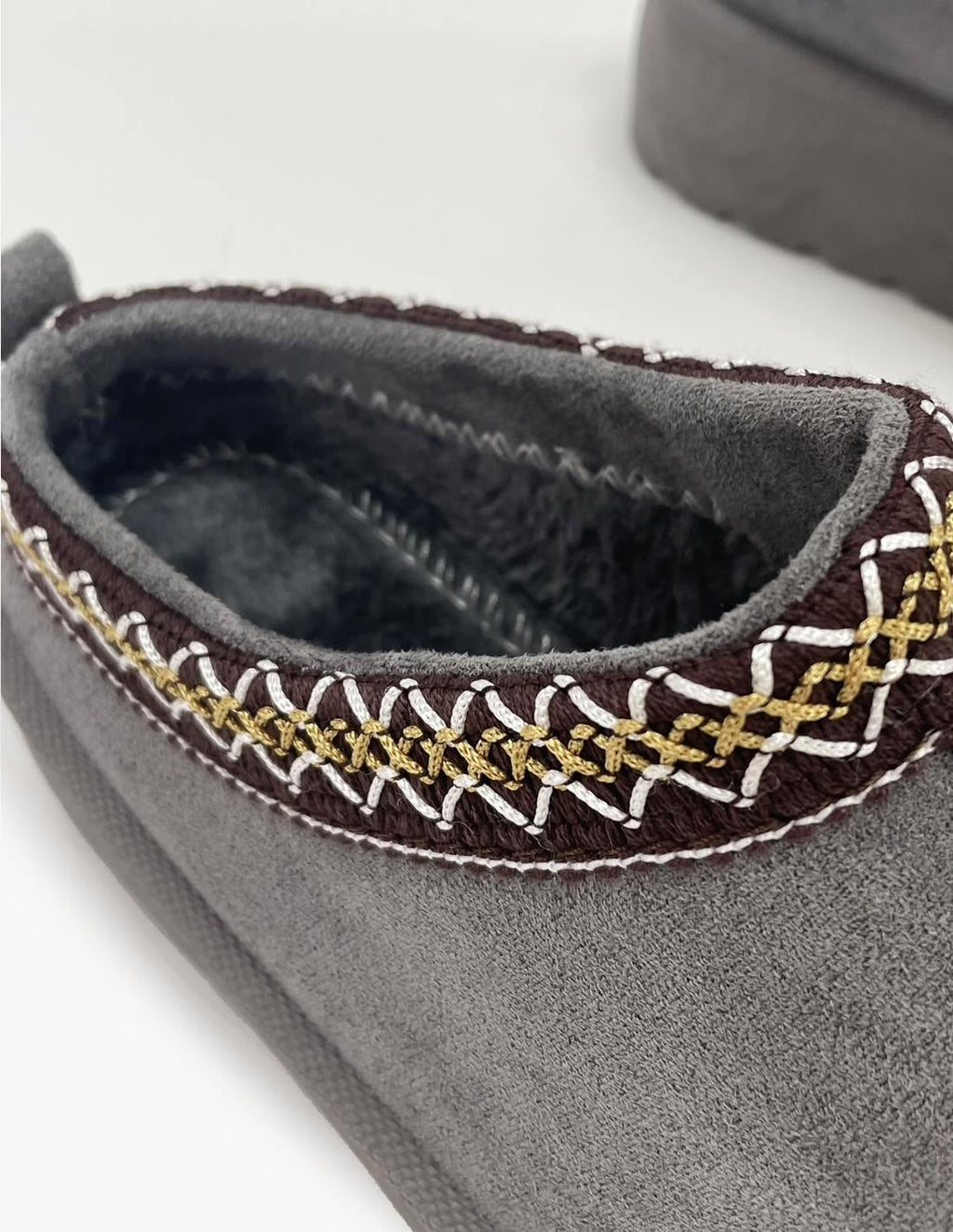 Zueco - Bota pelito caña baja Gris