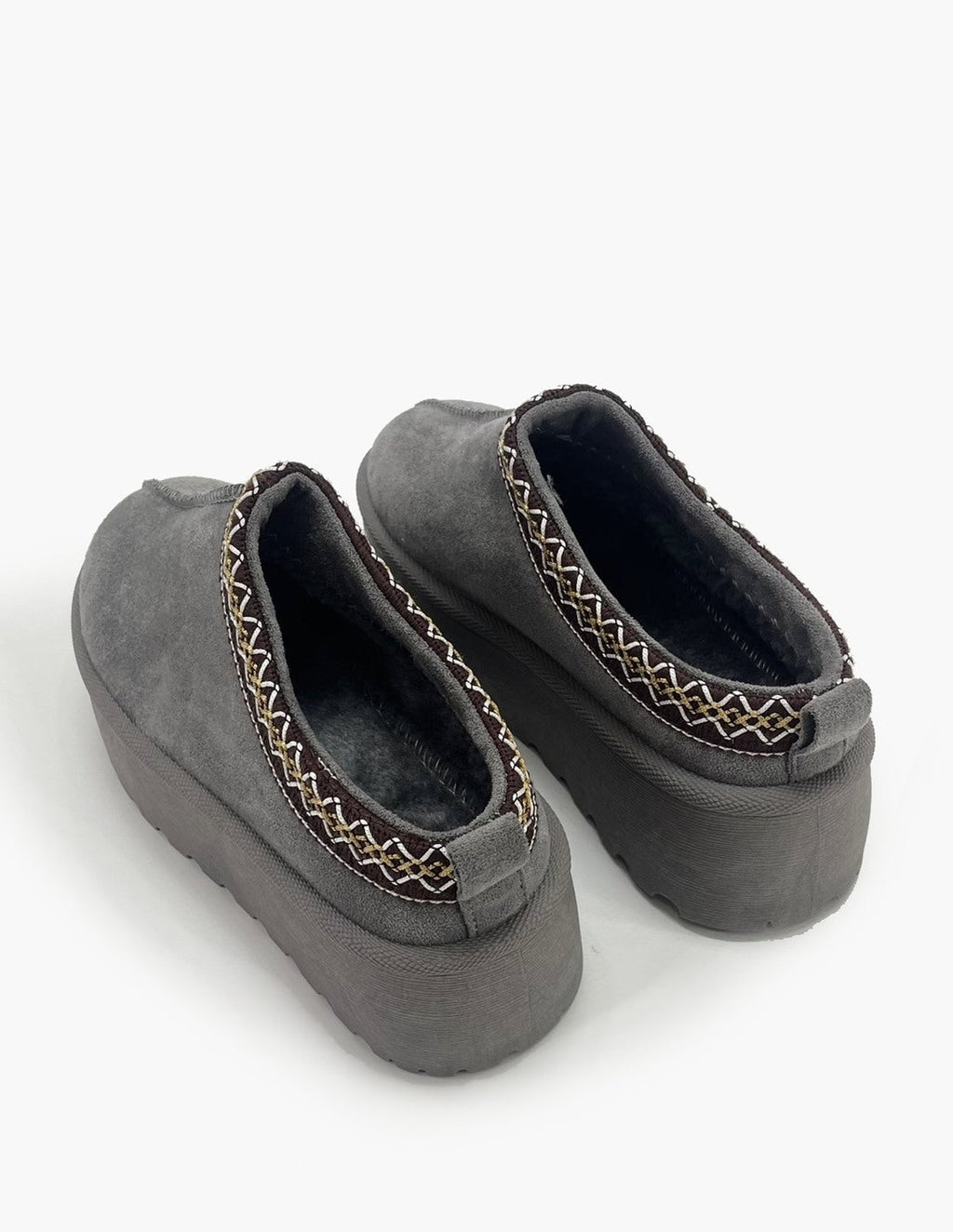 Zueco - Bota pelito caña baja Gris