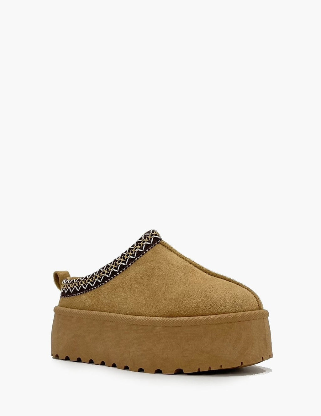 Zueco - Bota pelito caña baja camel