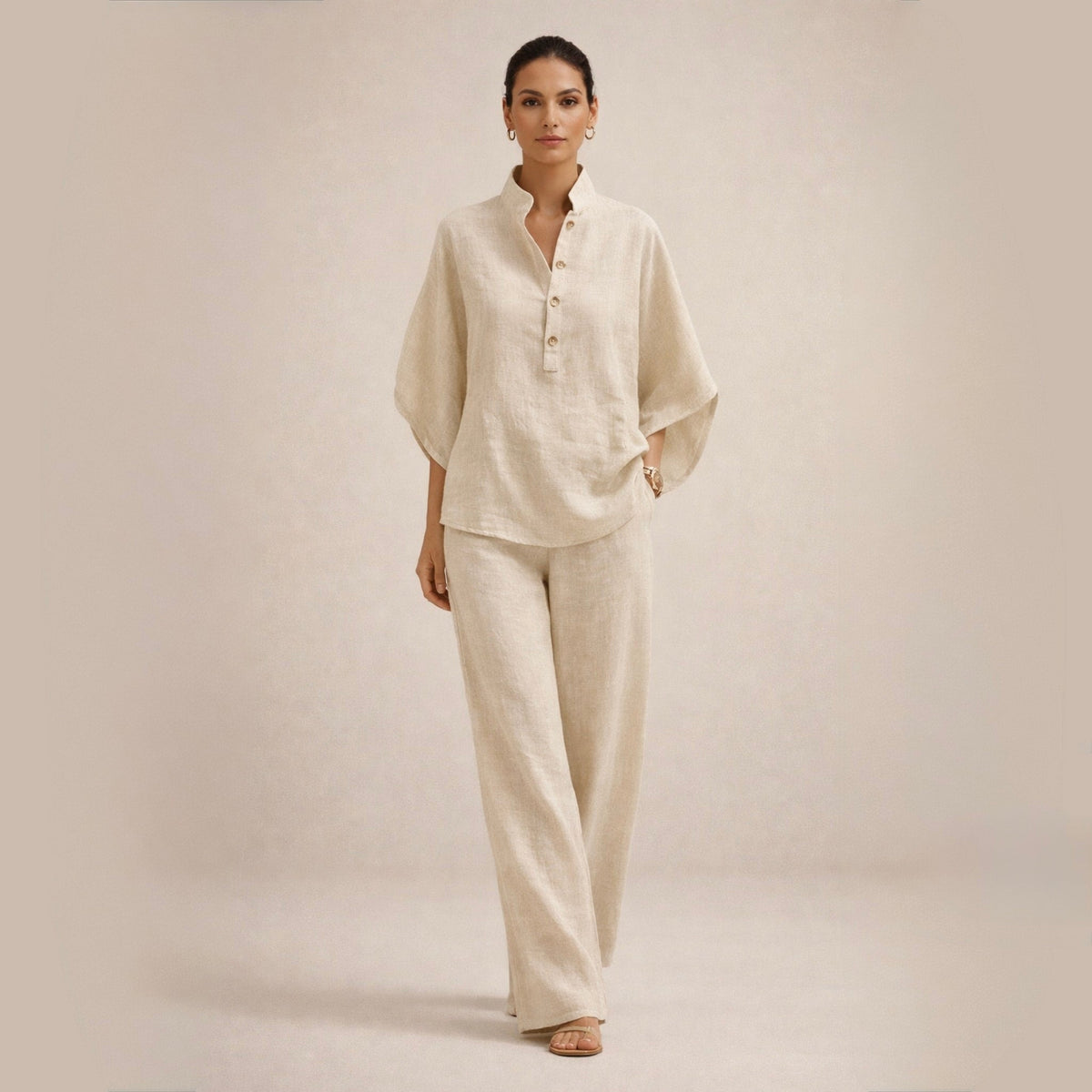 Maria™ | Conjunto de lino holgado